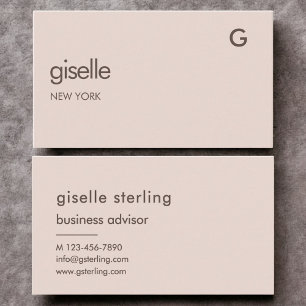 Elegant Dusty Rose Luxury Minimalistisch Monogram Visitenkarte