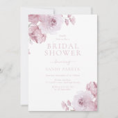 Elegant Dusty Rose Mauve Blush Brautparty Einladung (Vorderseite)