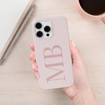 Elegant Dusty Rose Minimalistisch Initial Monogram Case-Mate iPhone Hülle<br><div class="desc">Elegant Dusty Rose Minimalistisch Initial Monogram iPhone Case</div>