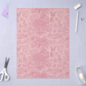 Elegant Dusty Rose Pink Rococo Revival Toile Seidenpapier (Basteln)