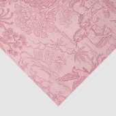 Elegant Dusty Rose Pink Rococo Revival Toile  Seidenpapier (Detail)