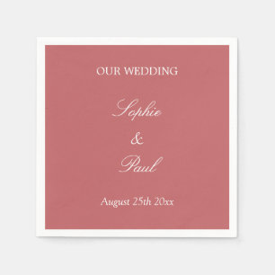 Elegant Dusty Rose Pink Wedding Napkins Serviette