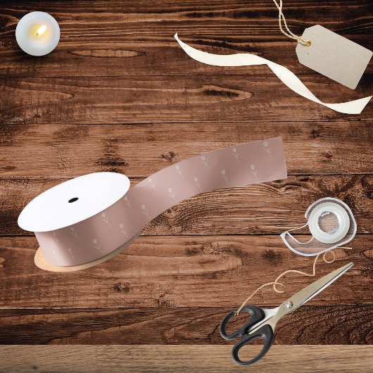 Elegant Dusty Rose Simple Flower  Satinband