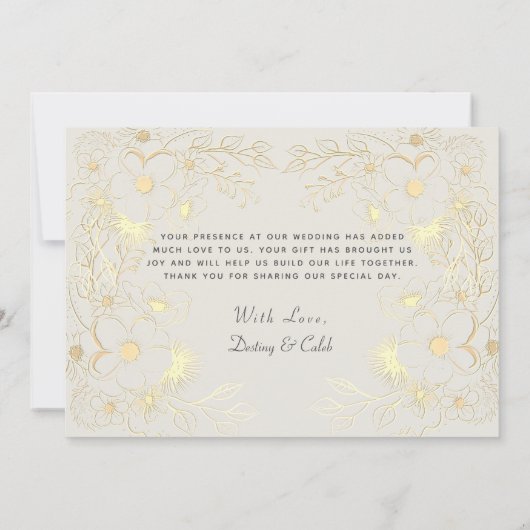 Elegant Dusty Rose Wedding Dankeskarte (Rückseite)