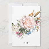 Elegant Dusty Rose Wedding Einladung (Rückseite)