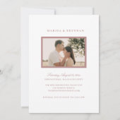 Elegant Dusty Rose Wedding Foto Save The Date (Rückseite)
