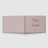 Elegant Dusty Rose Wedding Gästebuch (Voll)