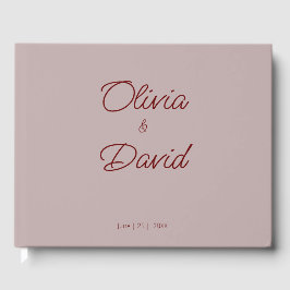 Elegant Dusty Rose Wedding Gästebuch