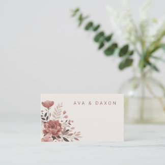 Elegant Dusty Rose Wedding Platzkarte