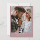 Elegant Dusty Rose Wedding Save the Date (Rückseite)