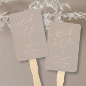 Elegant Dusty Rose Wedding Thank You Hand Fan Fächer