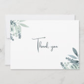 Elegant Dusty Sage Grüne Wasserfarbenwelt Dankeskarte (Vorderseite)