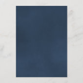 Elegant Dusty Steel Blue Rose Wedding Details Begleitkarte (Rückseite)