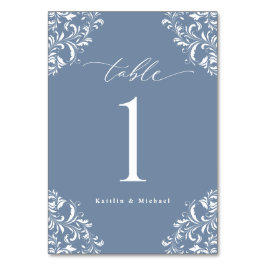 Elegant Dusty Vintag Classic Kleine Hochzeit Tischnummer