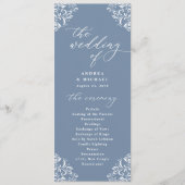Elegant Dusty Vintag Classic Wedding Programm (Vorderseite)