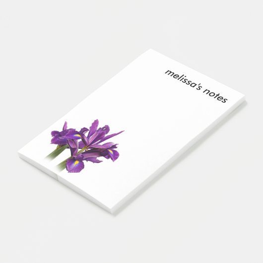 Elegant Dutch Iris Lila Sensation Post-it Klebezettel (angewinkelt)