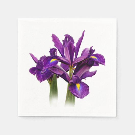 Elegant Dutch Iris Lila Sensation Serviette (Vorderseite)