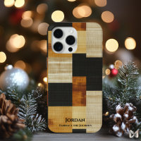 Elegant Earth Tones Grid - Schwarz und Ocker Harmo