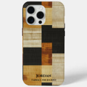 Elegant Earth Tones Grid - Schwarz und Ocker Harmo Case-Mate iPhone Hülle (Rückseite)