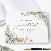 Elegant Earthy Blooms und Sage Green Wedding Gästebuch