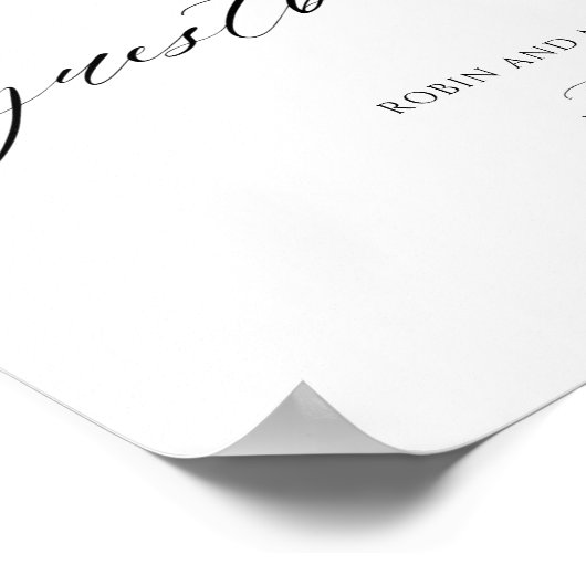 Elegant Earthy Blooms Wedding Guestbook Sign Poster (Ecke)