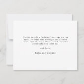 Elegant Earthy Blooms Wedding Vielen Dank Dankeskarte (Rückseite)