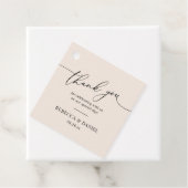 Elegant Earthy Blush Monogram Wedding Vielen Dank Geschenkanhänger (Beispiel)