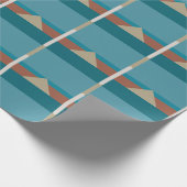 Elegant Earthy Brown, Blue Birthday, All-Occasion Geschenkpapier (Ecke)