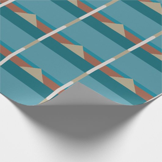 Elegant Earthy Brown, Blue Birthday, All-Occasion Geschenkpapier (Ecke)