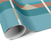 Elegant Earthy Brown, Blue Birthday, All-Occasion Geschenkpapier (Rolleneckpunkt)