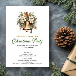 Elegant Earthy Colors Christmas Bell Invitation Einladung