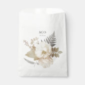 Elegant Earthy Floral Chic White Wedding Geschenktütchen (Vorderseite)