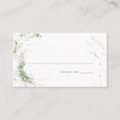 Elegant Earthy Greenerity Watercolor Wedding Platzkarte (Vorderseite)