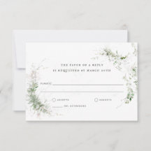 Elegant Earthy Greenerity Watercolor Wedding