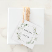 Elegant Earthy Greenery Personalisiert Names Date Geschenkanhänger (Beispiel)