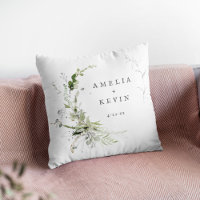 Elegant Earthy Greenery Personalisiert Names Date