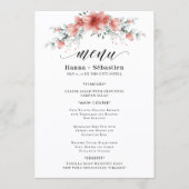 Elegant Earthy Greenery Watercolor Wedding Menu Menükarte (Vorderseite)