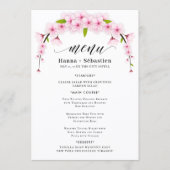 Elegant Earthy Greenery Watercolor Wedding Menu Menükarte (Vorderseite)