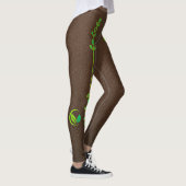 Elegant Earthy Leather Texture Leggings (Rechts)