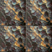 Elegant Earthy Maroon und Amber Abstrakt Stone Fliese