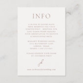 Elegant Earthy Neutral Script Monogram Wedding Begleitkarte (Vorderseite)