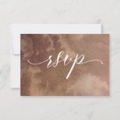 Elegant Earthy Tones Watercolor Wedding RSVP Karte (Rückseite)