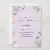 Elegant Easter Brunch | Pastel Floral Spring Einladung (Vorderseite)