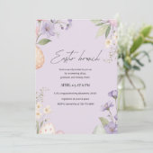 Elegant Easter Brunch | Pastel Floral Spring Einladung (Stehend Vorderseite)