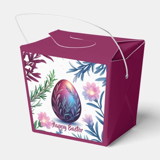 Elegant Easter Egg Botanical Art Geschenkschachtel (Rückseite)