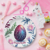 Elegant Easter Egg Botanical Art Pappteller (Party)