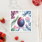 Elegant Easter Egg Botanical Art Serviette (Beispiel)
