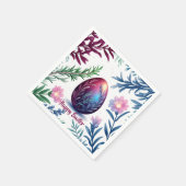 Elegant Easter Egg Botanical Art Serviette (Ecke)
