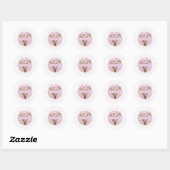 Elegant Easter Floral Design Runder Aufkleber (Blatt)