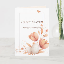 Elegant Easter Greeting Card with Floral Frame Karte